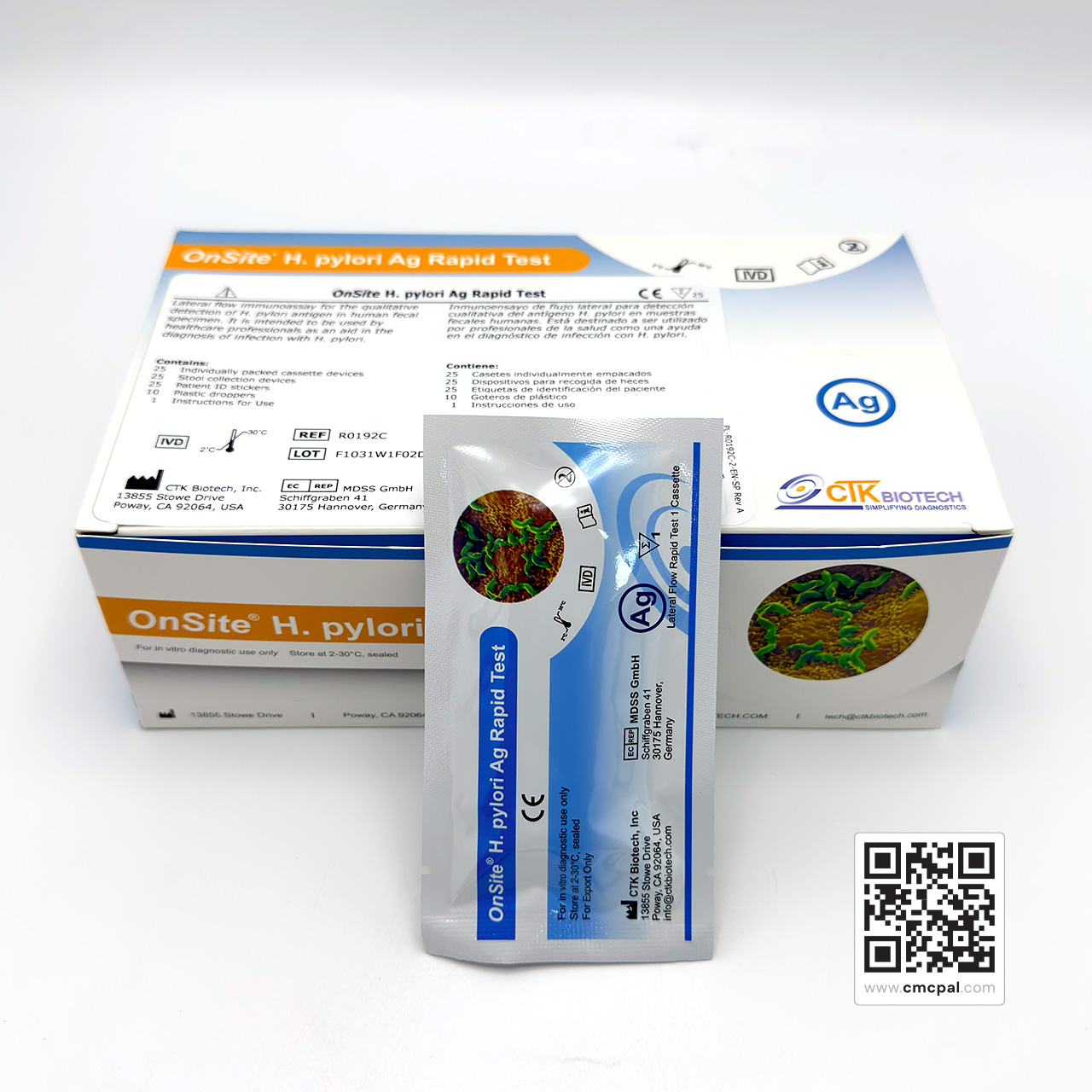 H. pylori Ag Rapid Test CE, REF R0192C