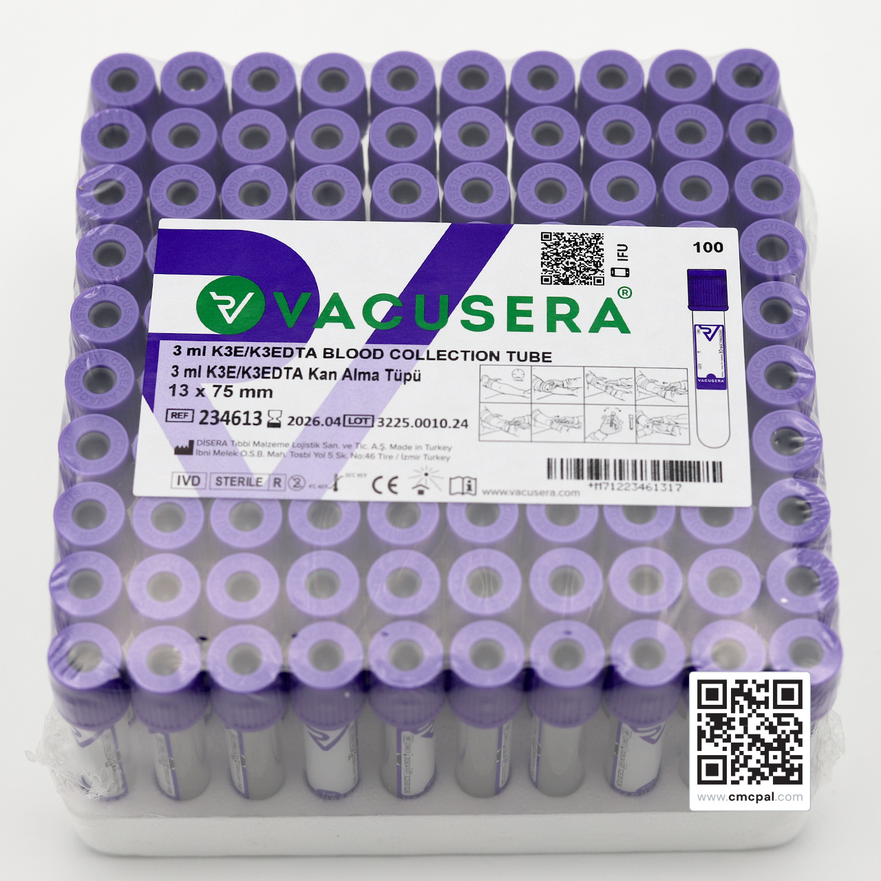 Vacusera 3 ML K3 Edta Blood Collection Tube (100 PCs) (6)
