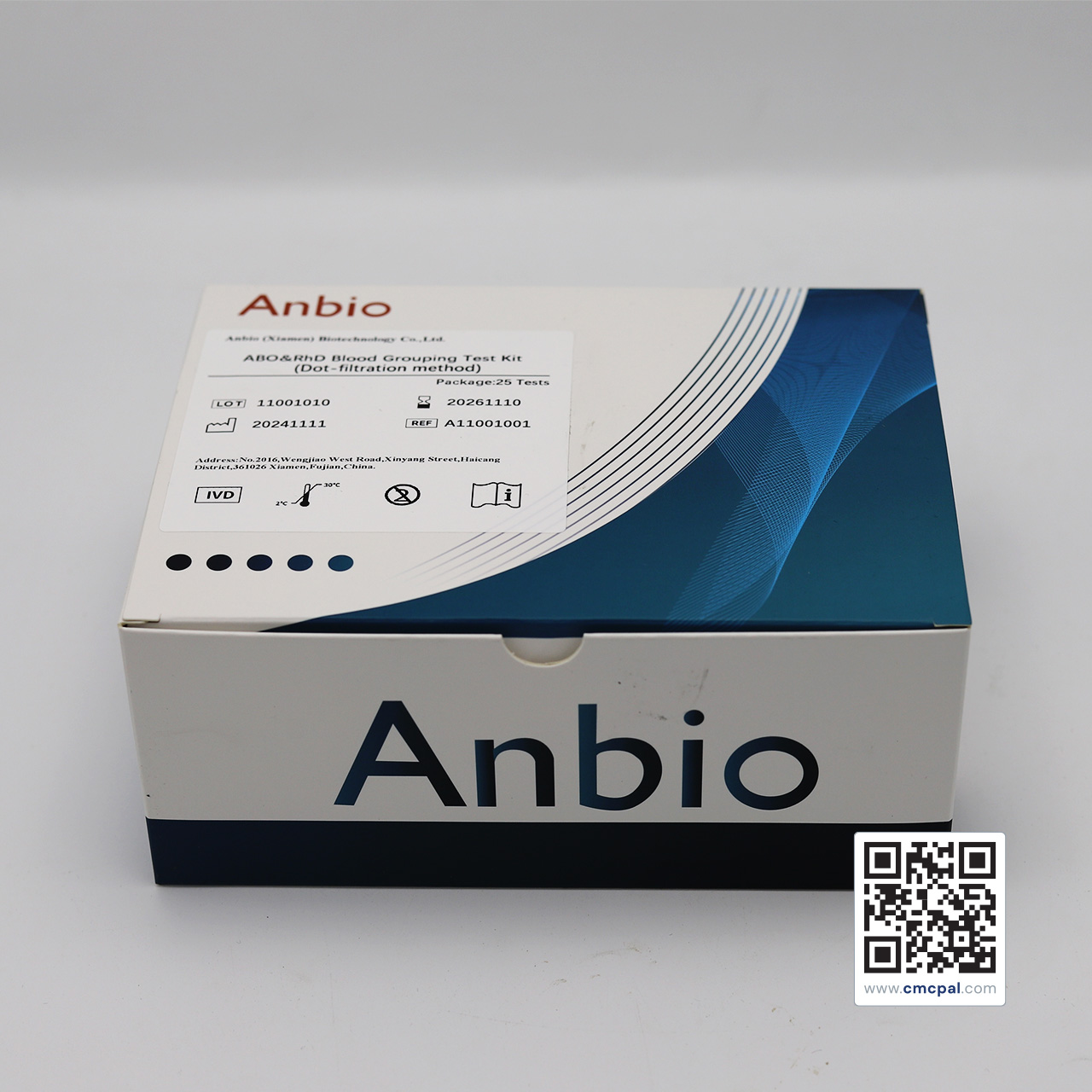 Anbio ABO&RhD Blood Grouping Test Kit (Dot-filtration method) REF A11001001 (5)