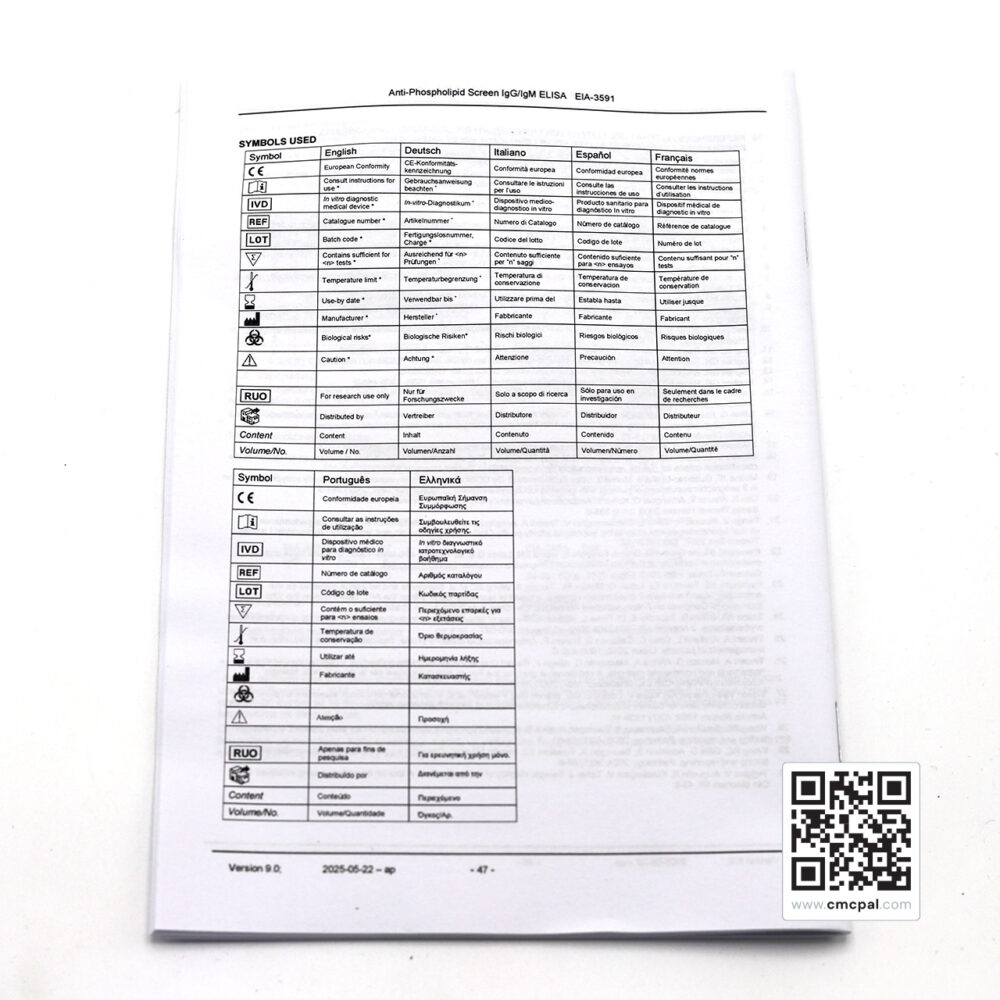 DRG Anti-Phospholipid Screen IgG-IgM ELISA – REF EIA-3591 – CMC