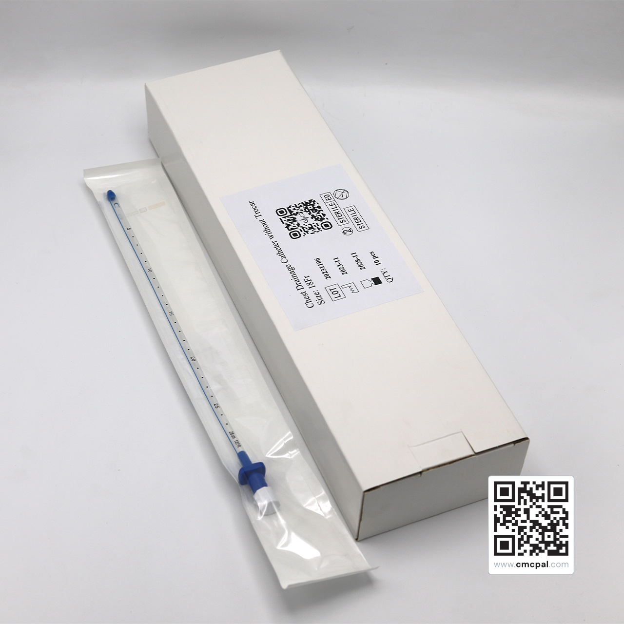 Chest Drainage Catheter Without Trocar - Size 18Fr LOT 20231106