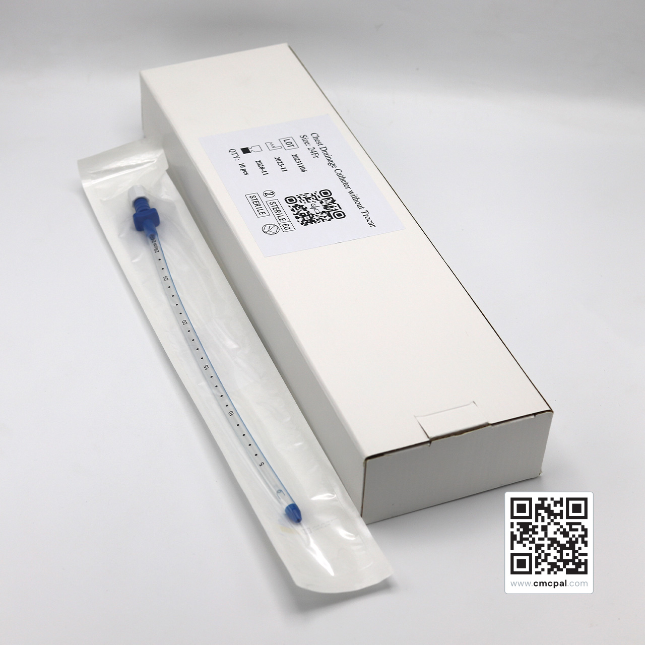 Chest Drainage Catheter Without Trocar - Size 24Fr LOT 20231106
