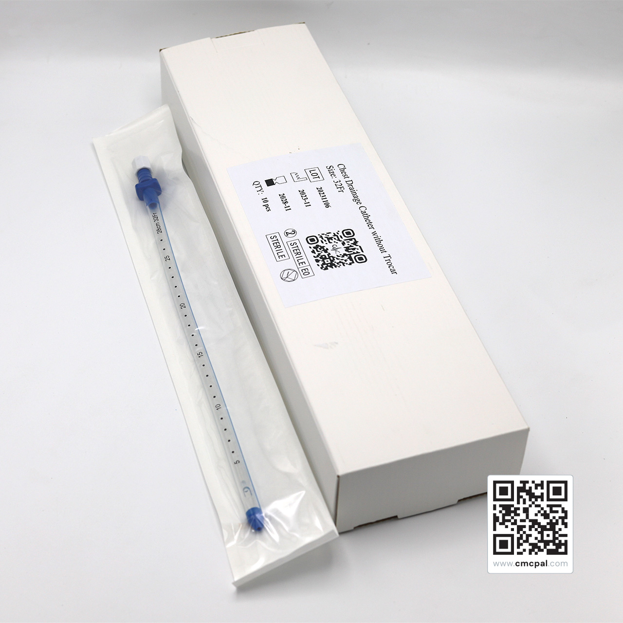 Chest Drainage Catheter Without Trocar - Size 32Fr LOT 20231106