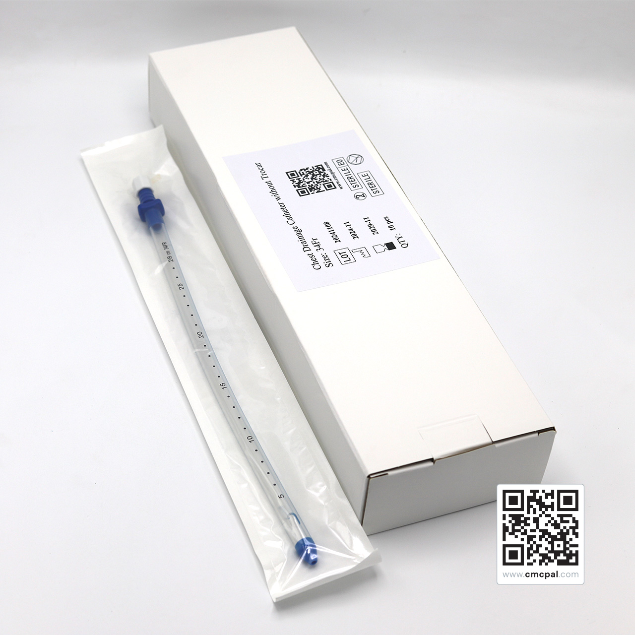 Chest Drainage Catheter Without Trocar - Size 34Fr LOT 20241108