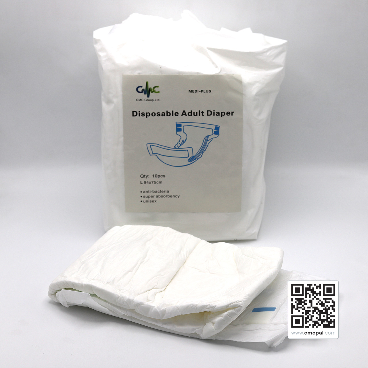 Disposable Adult Diaper - 10pcs L 94x75cm