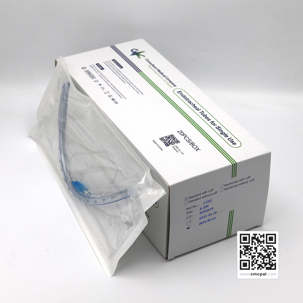 Endotracheal Tubes For Single Use - Standard With Cuff - REF ET850 Size 8.5MM