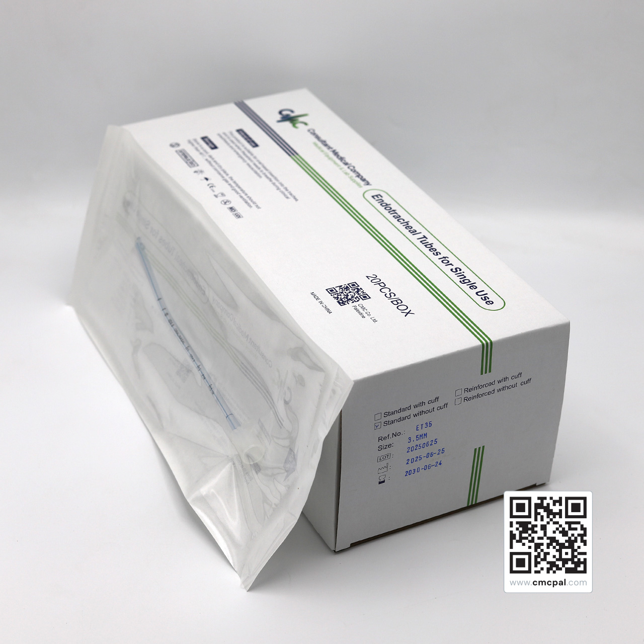 Endotracheal Tubes For Single Use - Standard Without Cuff - REF ET35 Size 3.5MM