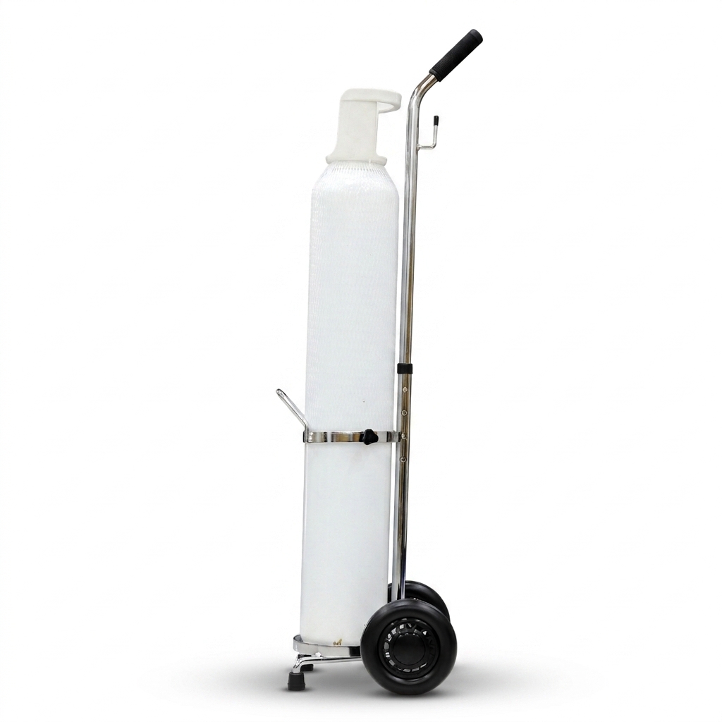 10L Oxygen Cylinder & Manual Trolley