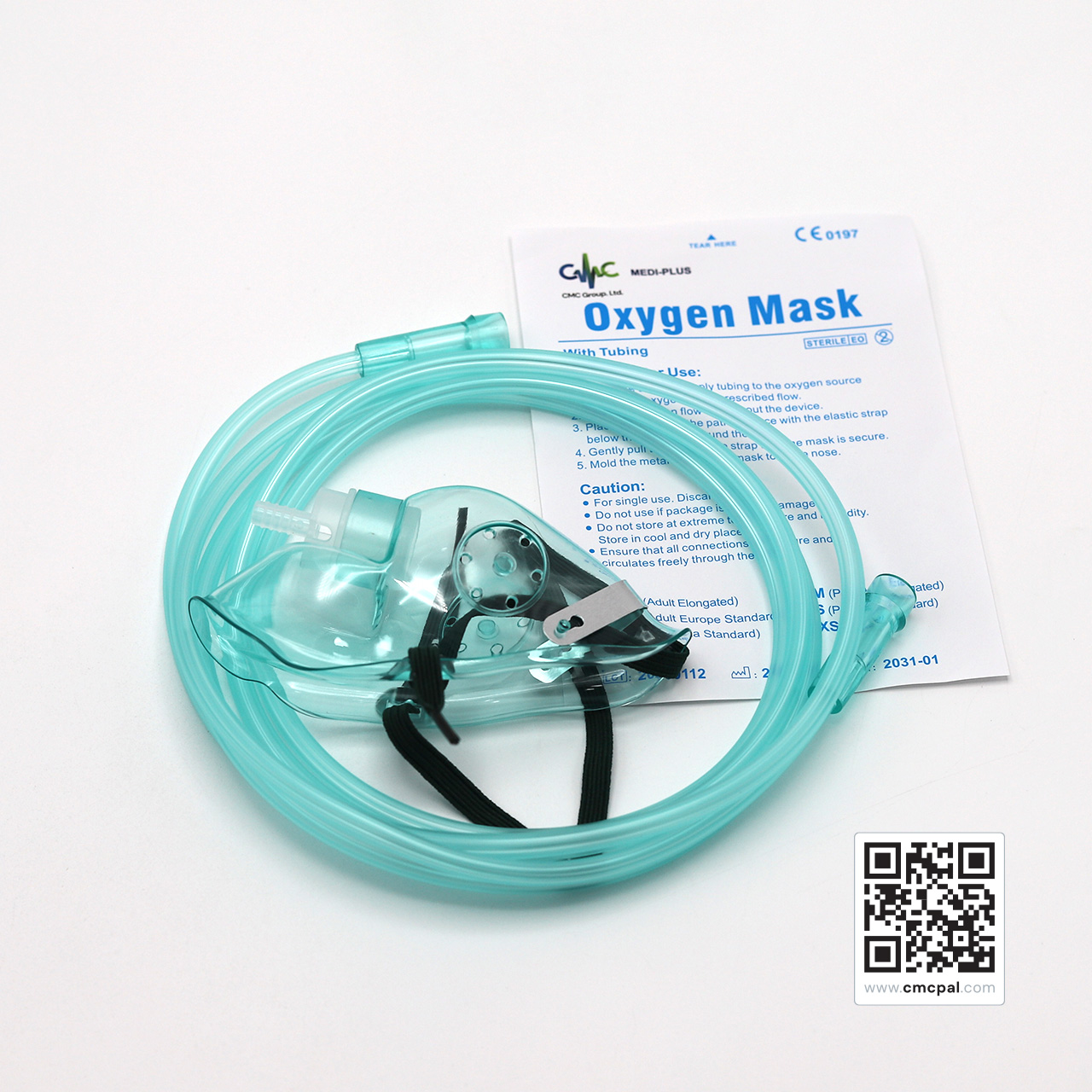 Oxygen Mask With Tubing - M (Pediatric Elongated)