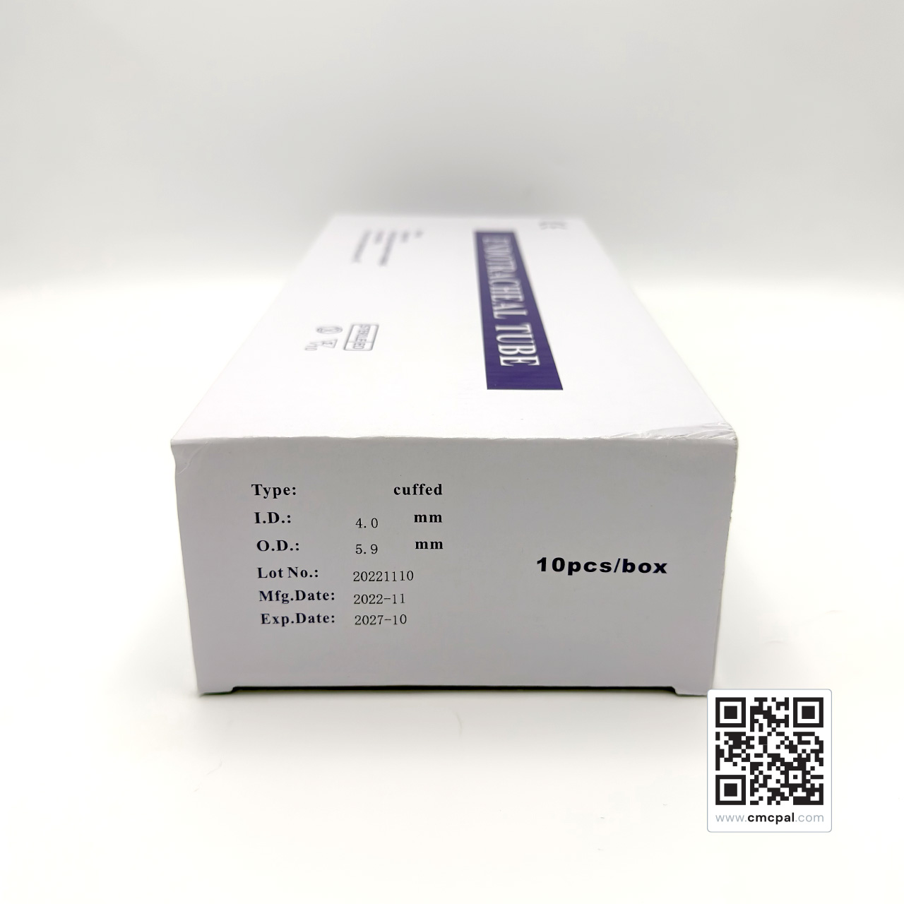 Endotracheal Tubes I.D 4.0mm O.D 5.9mm (Cuffed) 10pcs, LOT 20221110 (1)
