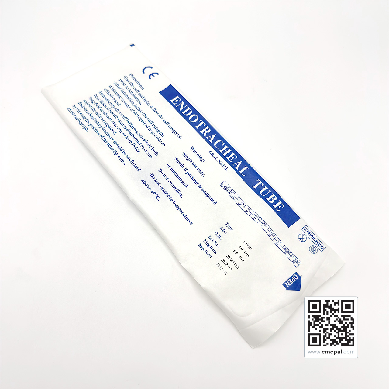 Endotracheal Tubes I.D 4.0mm O.D 5.9mm (Cuffed) 10pcs, LOT 20221110 (6)