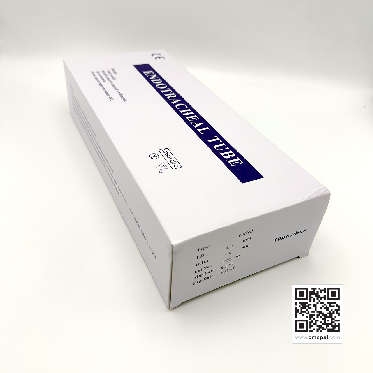 Endotracheal Tubes I.D 4.0mm O.D 5.9mm (Cuffed) 10pcs, LOT 20221110