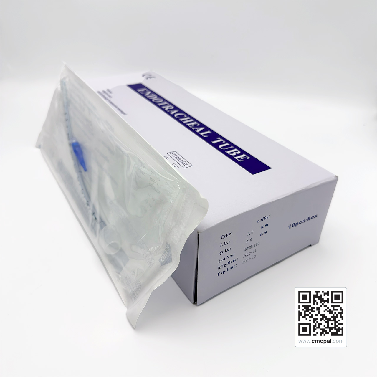 Endotracheal Tubes I.D 5.0mm O.D 7.0mm (Cuffed) 10pcs, LOT 20221110 (4)