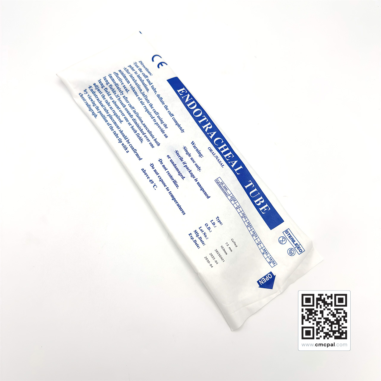 Endotracheal Tubes I.D 7.5mm O.D 10.0mm (Cuffed) 10pcs, LOT 20250401 (6)