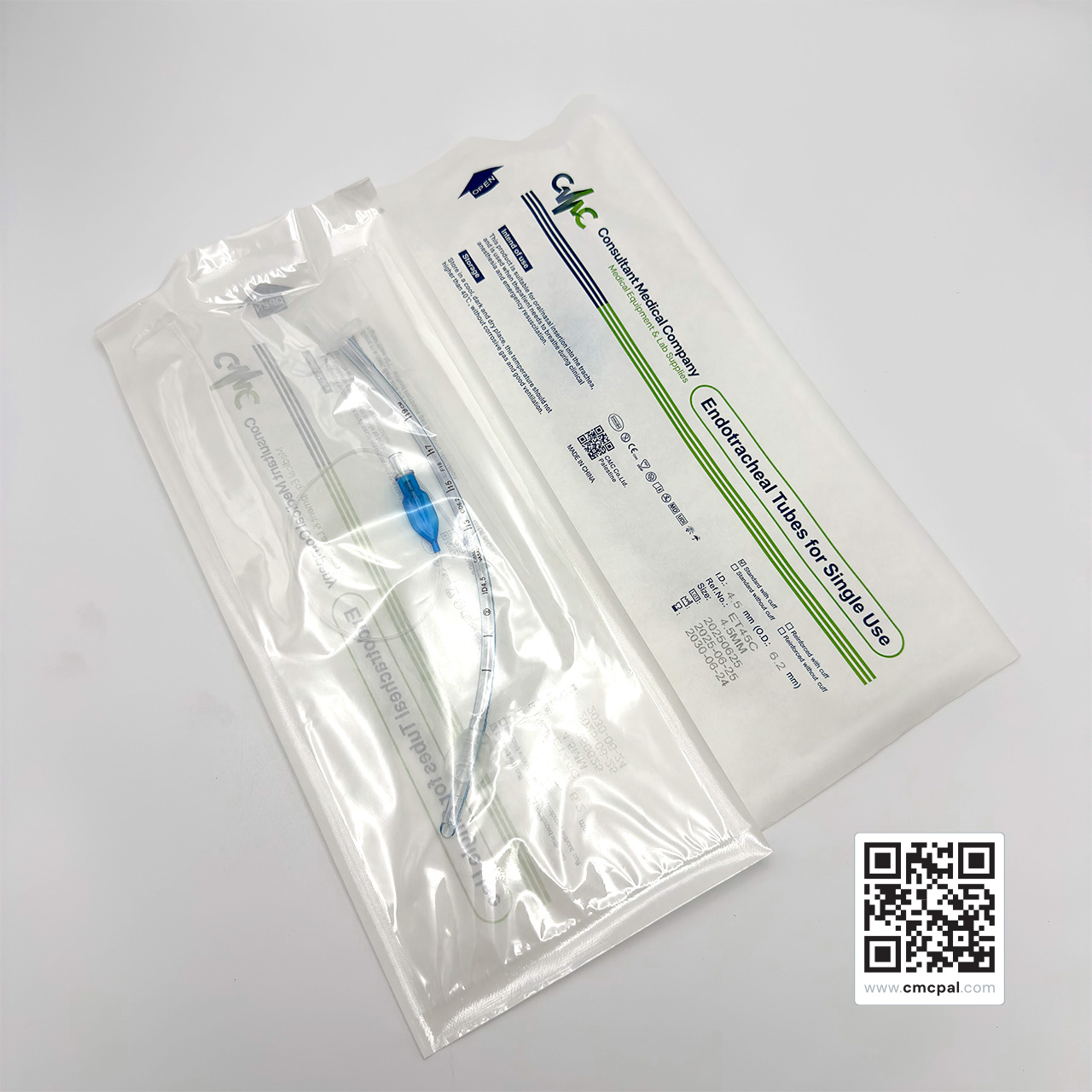 Endotracheal Tubes for Single Use 4.5MM Standard With Cuff, 20PCS, REF ET45C (5)
