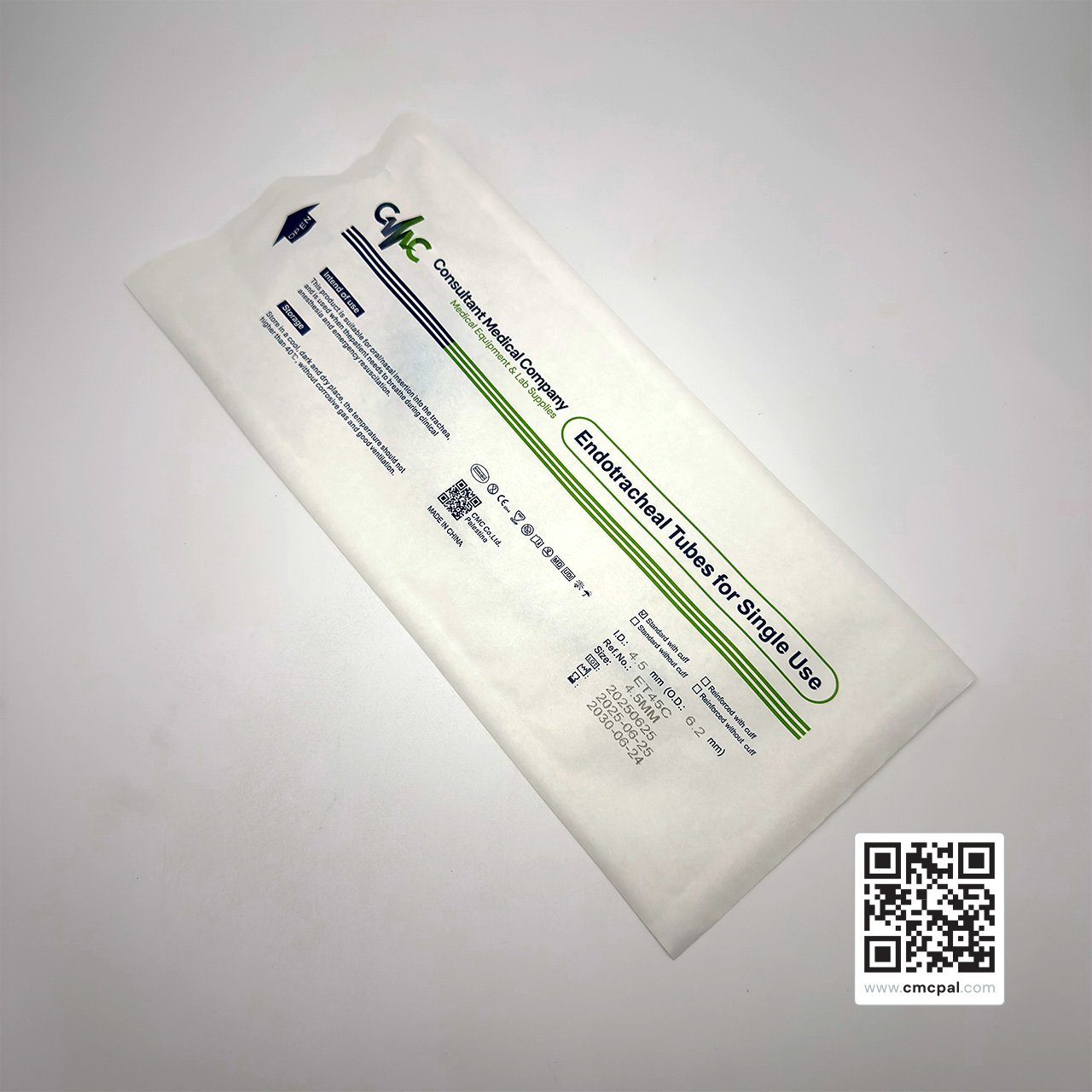 Endotracheal Tubes for Single Use 4.5MM Standard With Cuff, 20PCS, REF ET45C (7)