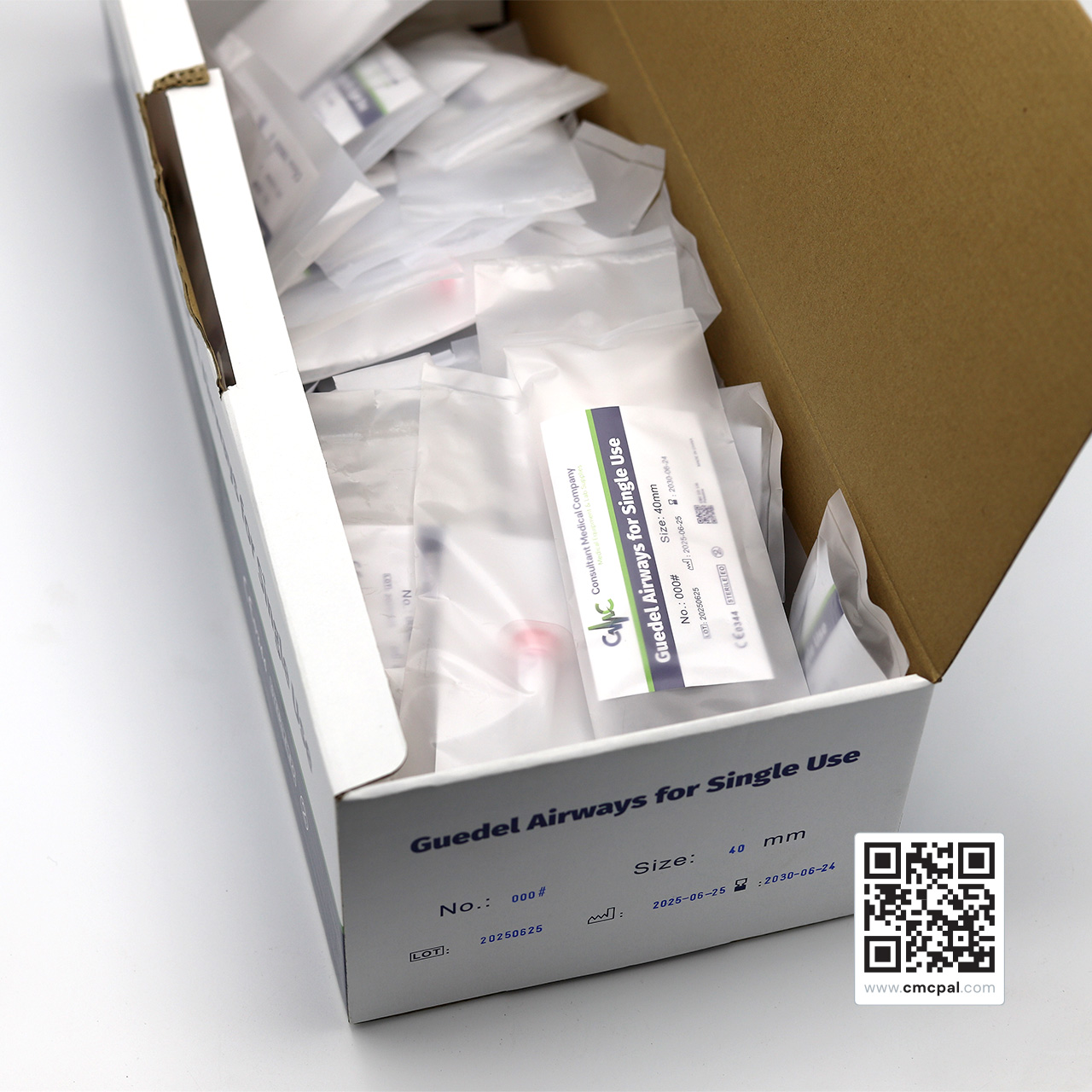 Guedel Airways for Single Use 40 mm, No 000# (2)