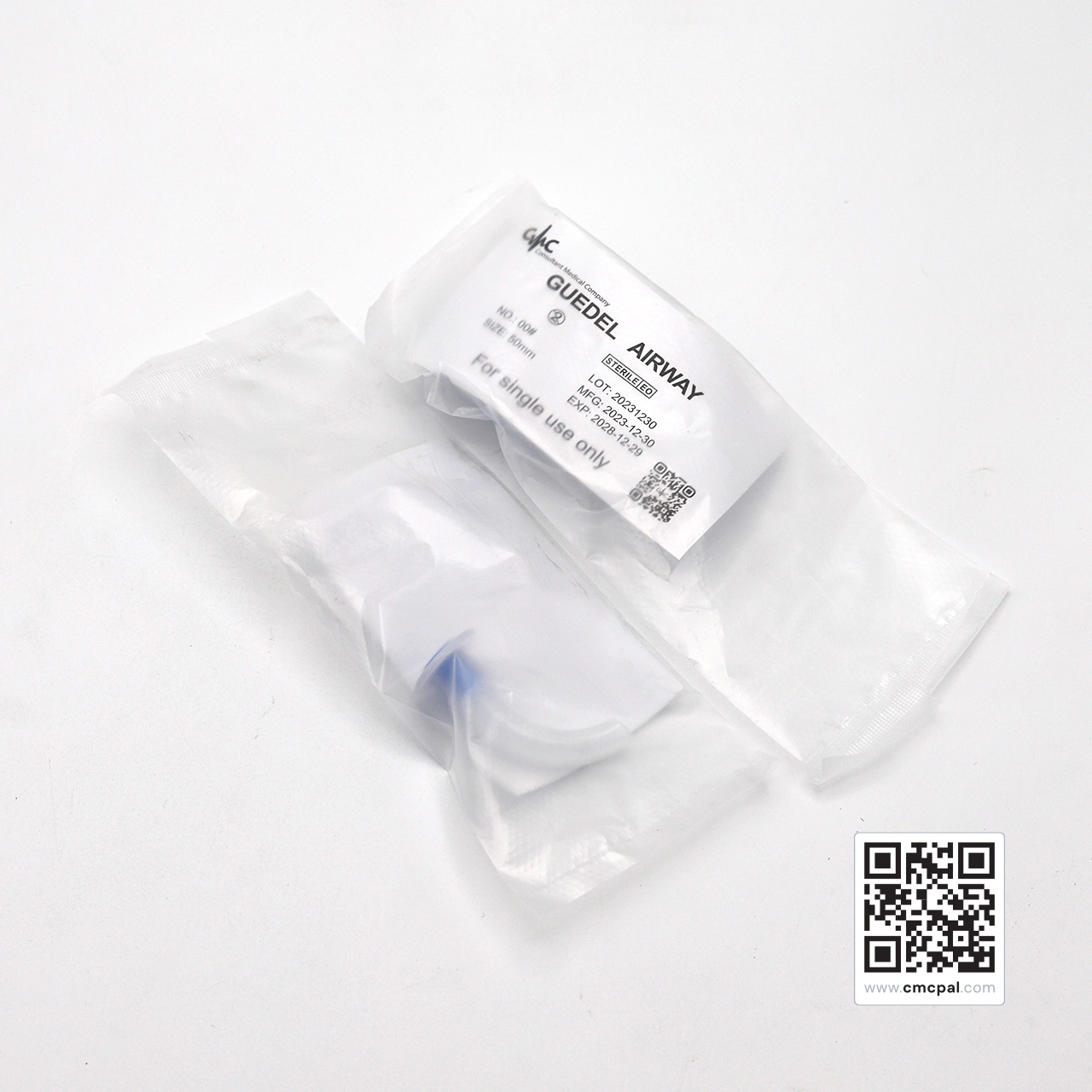 Guedel Airways for Single Use 50 mm, No 00# (3)